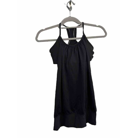 Lululemon Athletica No Limits Black Tank top Built In Bra Size 4 - Picture 1 of 7